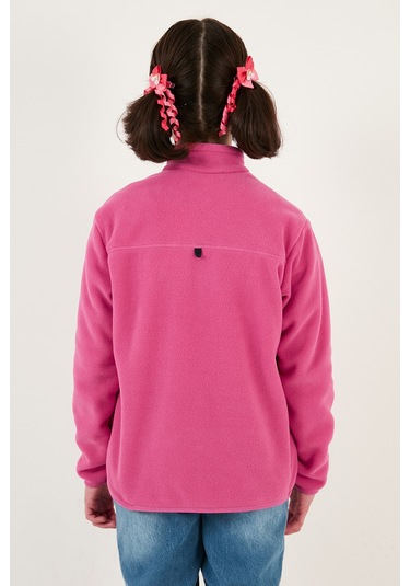 Lela Yumuşak Dokulu Fermuarlı Dik Yaka Şardonlu 2'Li Paket Çocuk Polar 5905002S2 Fuşya-Sarı