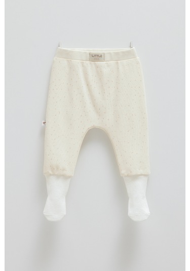 Soft Colour Patikli Bebek Pantolon Ekru