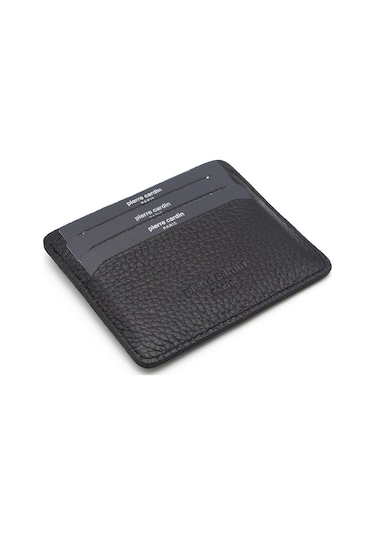 Pierre Cardin Siyah Floater Unisex Deri Kartlık 046a41 Siyah