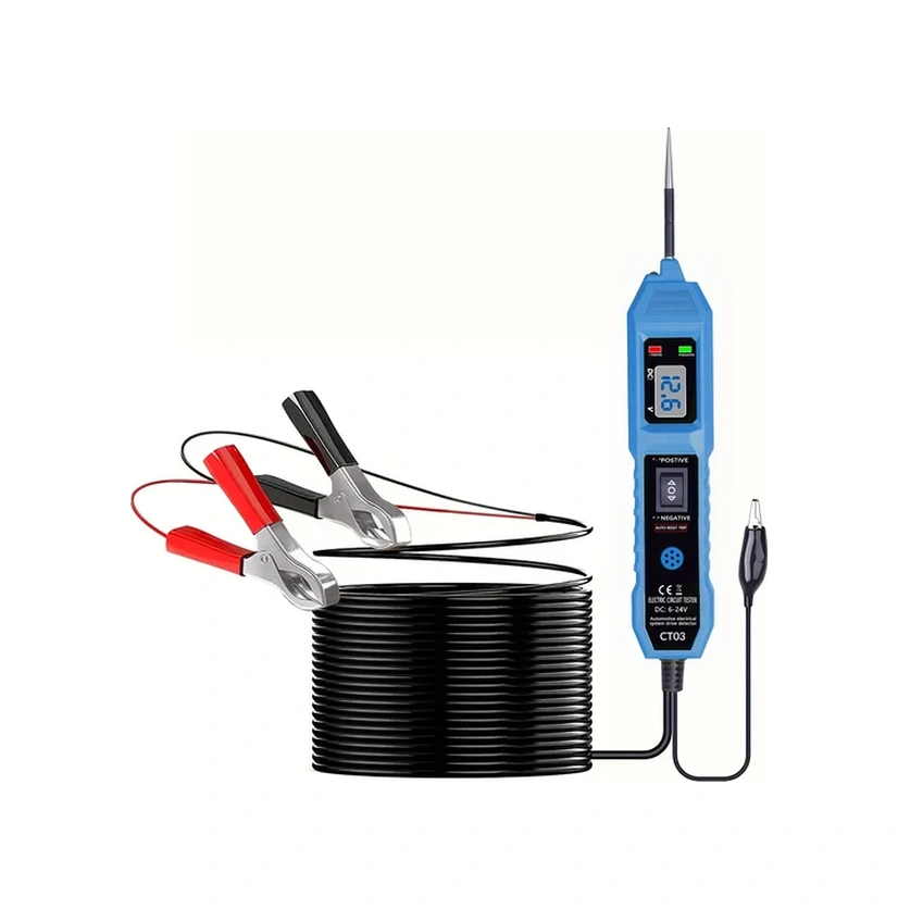 Willowhaven Yeşil 6-24v Araç Elektrik Test Cihazı Led Ekranlı Buzzerlı Oto Motor Tamir