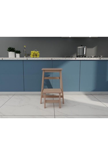 Ahşap Katlanabilir Basamaklı Tabure