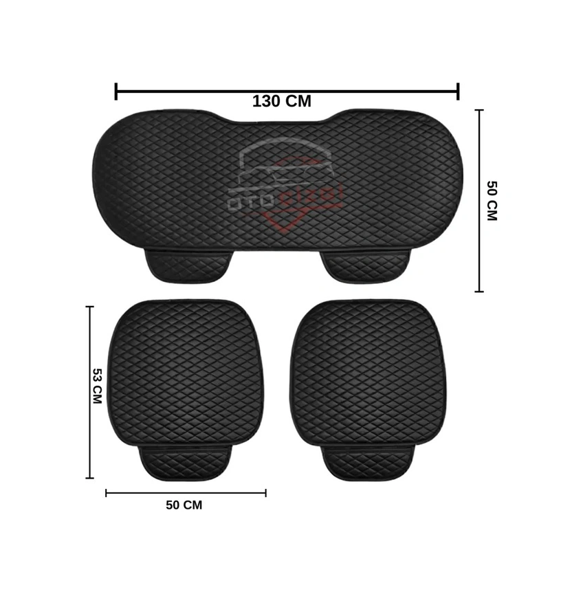 Tofaş Uyumlu Deri Kapitone Koltuk Minderi Koruma Kılıfı 3 Lü Set
