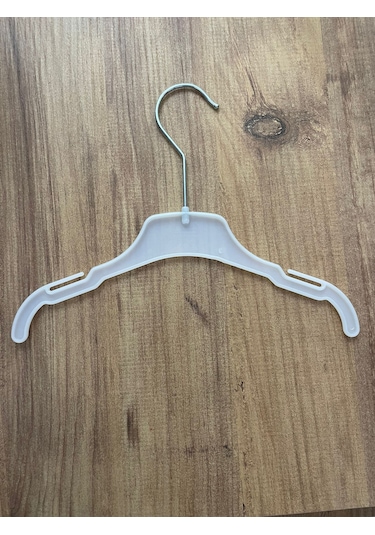 30adet-26cm Beyaz Bebek Kıyafet Askısı Beyaz
