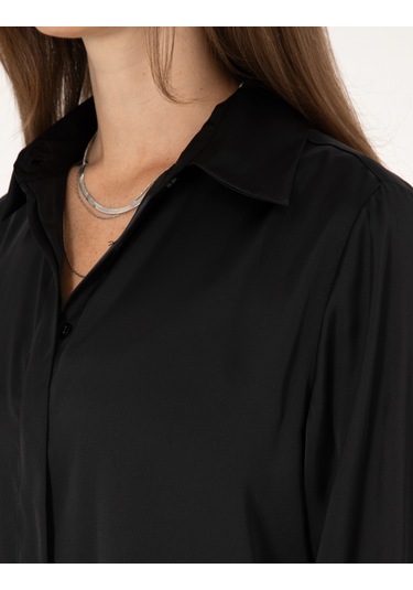 Pierre Cardin Kadın Siyah Gömlek Desenli 50313588-vr046 Siyah