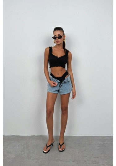 Dantel Detaylı Külot Siyah