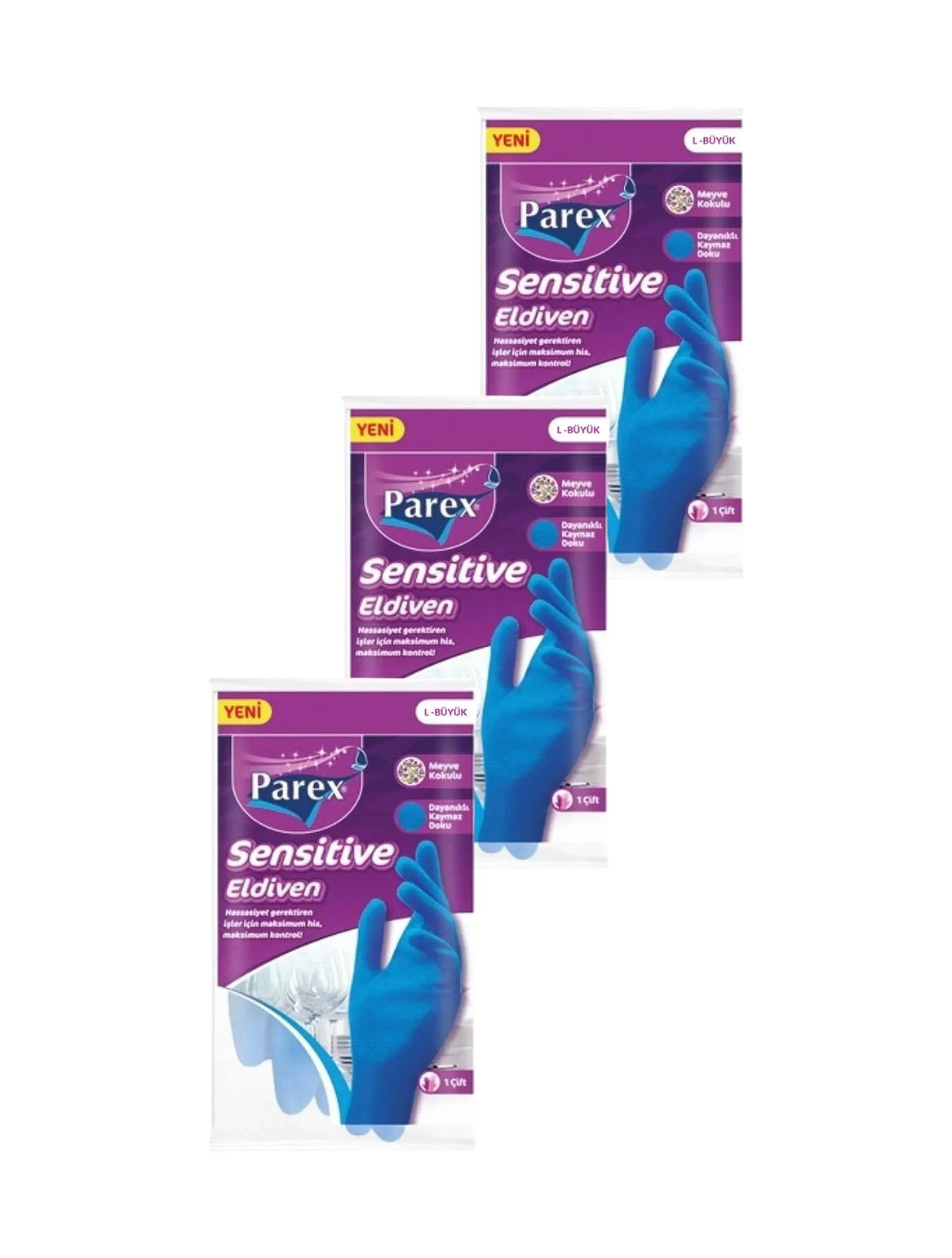 Sensitive Eldiven Büyük Boy Üçlü Paket