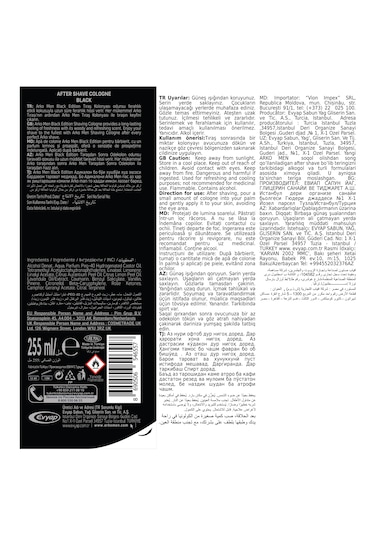 Arko Men Black Edition Tıraş Kolonyası 4 x 255 ML