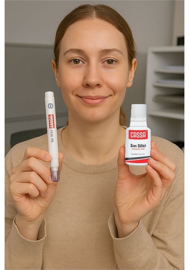 Kalem Daksil 4 Adet Cassa Sıvı Düzeltme Kalemi Tükenmez Pilot Kalem Mürekkep Kapatıcı Silici Örtücü Yazı Düzeltici 2