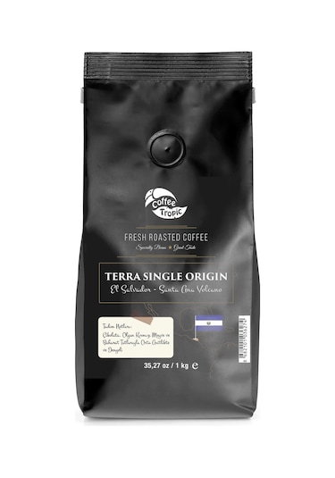 Coffeetropic Terra Single Origin El Salvador Santa Ana Volcano Çekirdek 1 KG