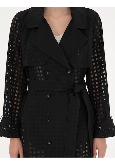 Pierre Cardin Kadın Siyah Trençkot 50282821-vr046 Siyah