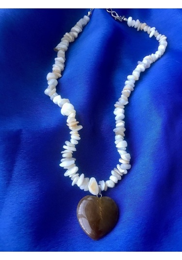 Sedef-kaplangözü Kolye Krem