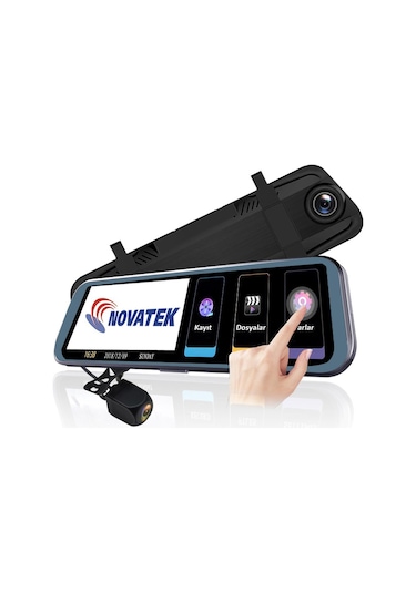 Novatek 10 Inç 2.5D Kıvrımlı Dokunmatik Ekran Aynalı Araç Kamera