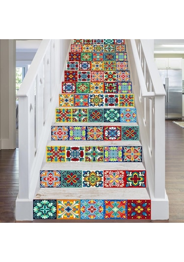 Beyaz & Kırmızı Renkli Desen Seramik Fayans Duvar Etiket Masaları Banyo Mutfak Ev Dekor Duv Su Geçirmez Duvar Sticker Dğ. 56651311 Diğer