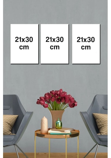 Notpa 3' Lü Tablo Set Altın Çiçekler 21 X 30 8692016028172