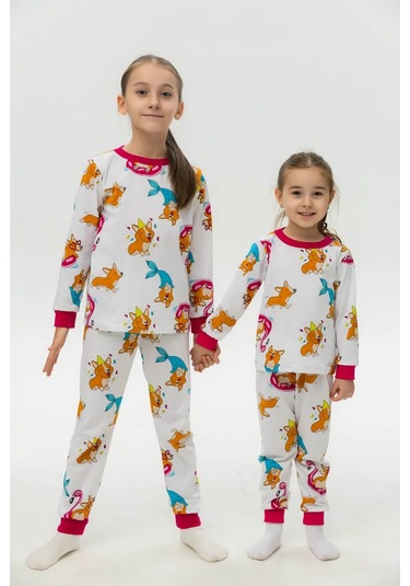 Optovıckoff Kız Çocukları İçin Köpekli Pijama 268662663 Pembe