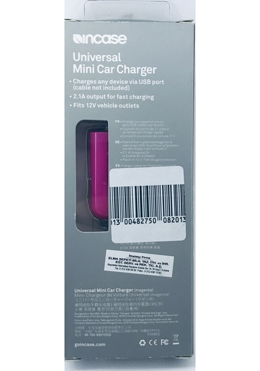 Incase Universal Mini Araç Şarj Cihazı 2.1a Hızlı Şarj Usb Port