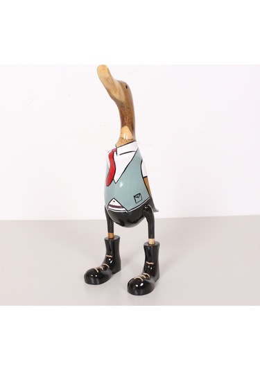 Öğrenci Ördek El Oyması Teak Gövde 41x17x13 Cm