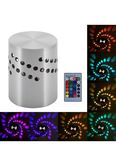 Suofeng Alüminyum Led Duvar Lambası, Ktv Ve Bar Dekorasyonu İçin, Renkli Işık Ve Kumandalı Fonksiyon, 1-3w, 85-265v Diğer