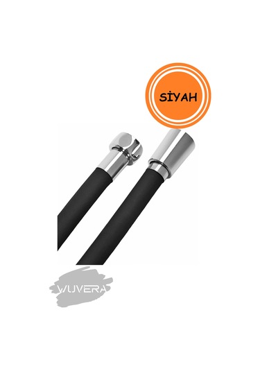 Wuvera Silikon Siyah Kalın Patlamaz Kırılmaz Paslanmaz Isı Geçirmez Duş Hortumu