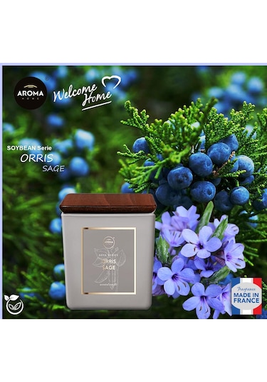 Aroma Home Soya Series Kokulu Mum Orris Sage 155 G