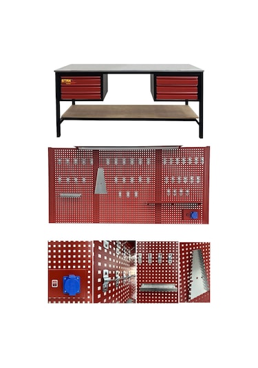 Staxx Profesyonel 6 Çekmeceli 2 Metre Takım Tezgahı Alet Dolabı