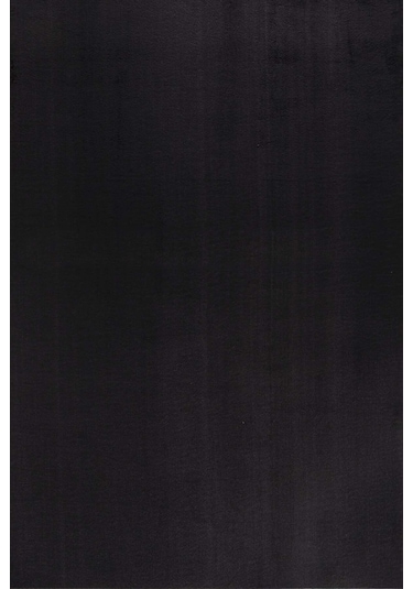 Tropikal Home Lüx Post Peluş Kesme Halı Yolluk Kaymaz Taban Yıkanabilir Pofuduk Siyah Siyah