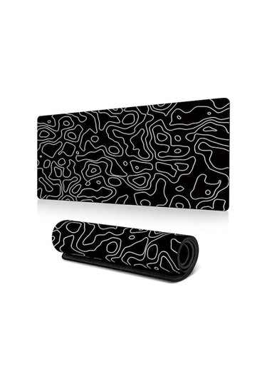 Cbtx 300 X 600 X 3mm Soyut Sıvı Desenli Büyük Mouse Mat Kaymaz Kauçuk Mouse Pad - Stil F Stil F