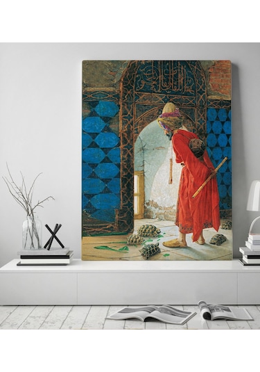 Bk Home Kaplumbağa Terbiyecisi Tasarımlı Kanvas Tablo 50x70cm-1