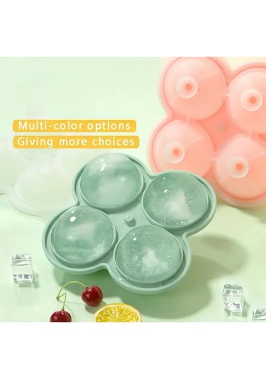 1 Adet Büyük Silikon Buz Küpü Tepsileri - Kolay Serbest Bırakma, Yeşil