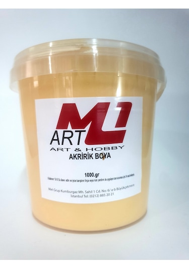 M1 Art Akrilik Boya 1.Kg --10 Renk Seçeneği