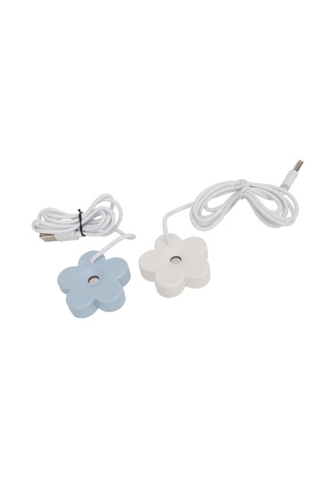 Mufunye Beyaz Ve Mavi Usb Çiçek Humidifier Seti - Ev Ve Araç İçin Mini Buharlandırcı, Su Yokken Otomatik Kapatma, Sessiz Çalışma, Taşınabilir Ipx7 Su Geçirmez