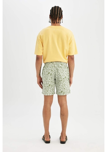 DeFacto Regular Fit Desenli File Astarlı Kısa Boy Deniz Şortu B7547AX24HSGN854 DeFacto Regular Fit Desenli File Astarlı Kısa Boy Deniz Şortu B7547AX24HSGN854