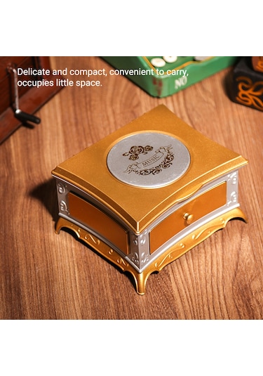 Vkemall Müzik Kutusu Muslady Dans Eden Kız Müzik Kutusu Tuvalet Masası Müzik Mücevher Kutusu Retro Ev Kırmızı