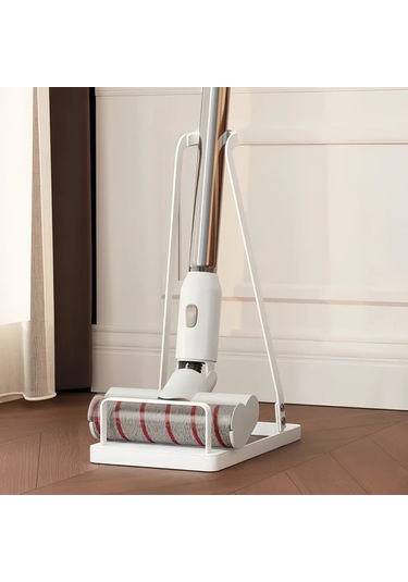 Fochsia High Gloss White 3-reinforced Version El Süpürgesi Standı Bağımsız Depolama Rafı Düzenleme Ünitesi