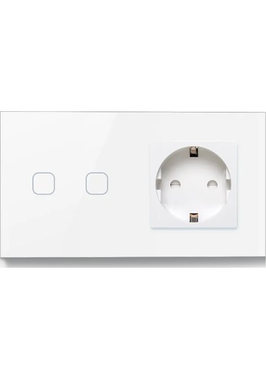 Fujıhome Wifi'sız Dokunmatik İki Düğmeli Anahtar Priz 388654858