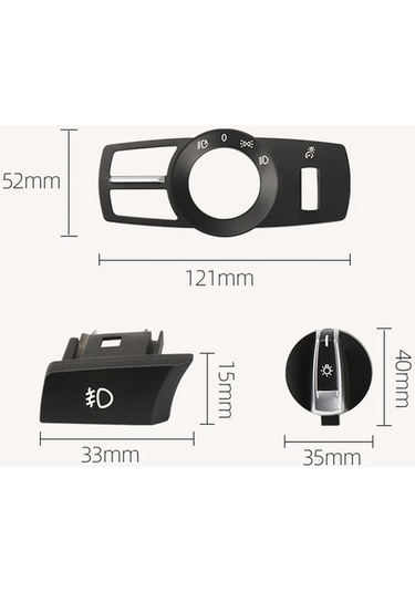 Novahub Bmw 5 Serisi 2010-2017 Far Anahtarı, Sol Kırmızı Düğme