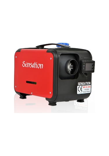 Sensation 5 KW Webasto Muadili Taşınabilir Dizel Isıtıcı (12V-220V) Kırmızı