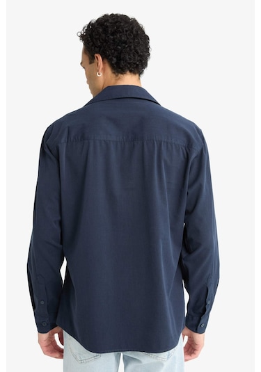 Defacto Regular Fit Polo Yaka Dokuma Uzun Kollu Gömlek F6341ax25aunv163 Lacivert Defacto Regular Fit Polo Yaka Dokuma Uzun Kollu Gömlek F6341ax25aunv163 Lacivert