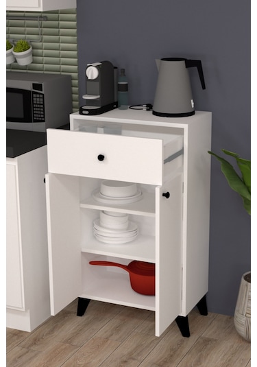 Efsun 2 Kapaklı 1 Çekmeceli Banyo Dolabı Beyaz