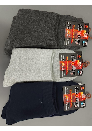 Dündar Plus 5978 Erkek Kışlık Havlu Termal Çorap 12 Adet Cok Renklı