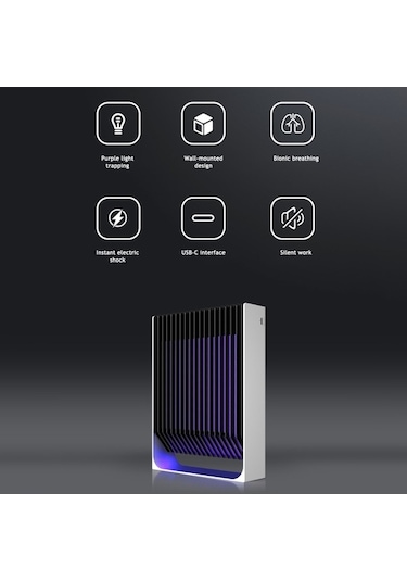 Bloomnest Biyonik Mor Işık Sivrisinek Lambası - Duvara Montajlı İç/dış Mekan, Anne & Bebek Güvenliği