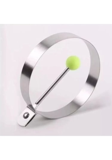 Metal Yuvarlak Omlet Krep Kalıbı Gri