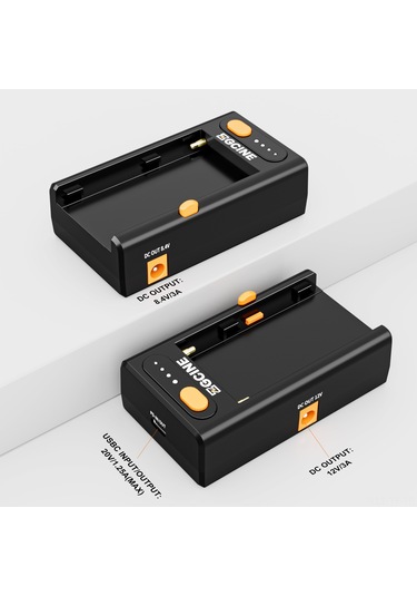 Yifomall Zgcıne Npf-02 Pil Şarj Aleti, Abs Malzeme, Type-c Pd Hızlı Şarj, Dc12v/8.4v Çıkış, 1/4 Vida Delikli Taban