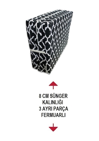 Vip Katlanır Yer Yatağı 8 Cm Kalın Sünger Yatak 80x180x8 Cm-karaçatı