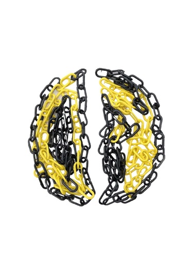 Mfk 8 Mm 1 Metre Sarı Siyah Plastik Tafik/Park Zincir