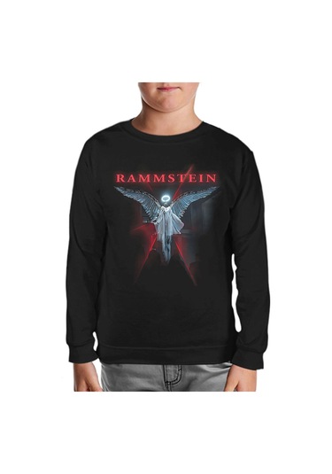 Rammstein - Rising Angel Siyah Çocuk Sweatshirt 001