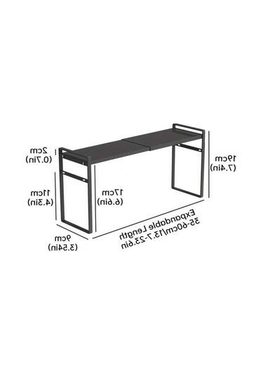 Trendooze 1 Adet Mutfak Penceresi Rafı Slim Metal Baharatlık Siyah Uzayabilir Gaojunshop01 Siyah