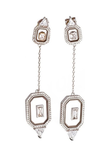 Masaliko Froze Gümüş Küpe - 925 Ayar Küpe, Şık Tasarım İthal Ürün Altın