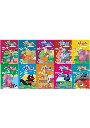 2.sınıf Okumayı Sevdiren Renkli Resimli Hikayeler 7 - 10 Kitap