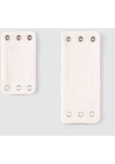 Organik Pamuk Bebek Body Zıbın Uzatma Aparatı 2 Adet 8,5mm 001